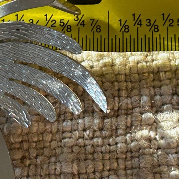 Vintage Coro Brooch Silver-Tone Abstract Starburst Pin Mid-Century Sculptural - Picture 15 of 15